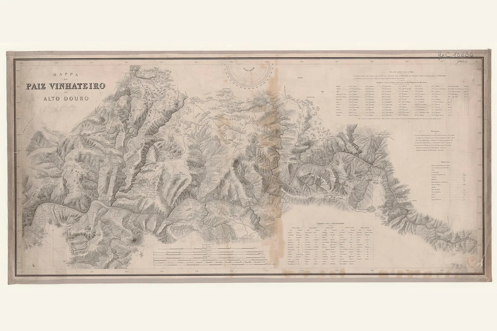 Mapa do Douro de Joseph James Forrester